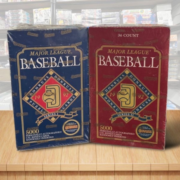 1992 Donruss Series 1 & 2 Baseball Hobby Box - 36 Packs per Box x 2 - Picture 1 of 1